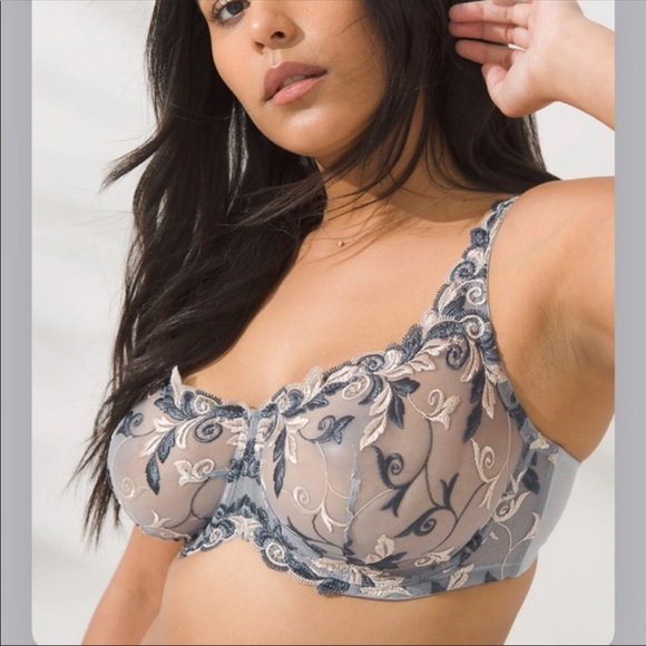 Soma Gray Sensuous Lace Unlined Bra 36DD - Picture 1 of 4